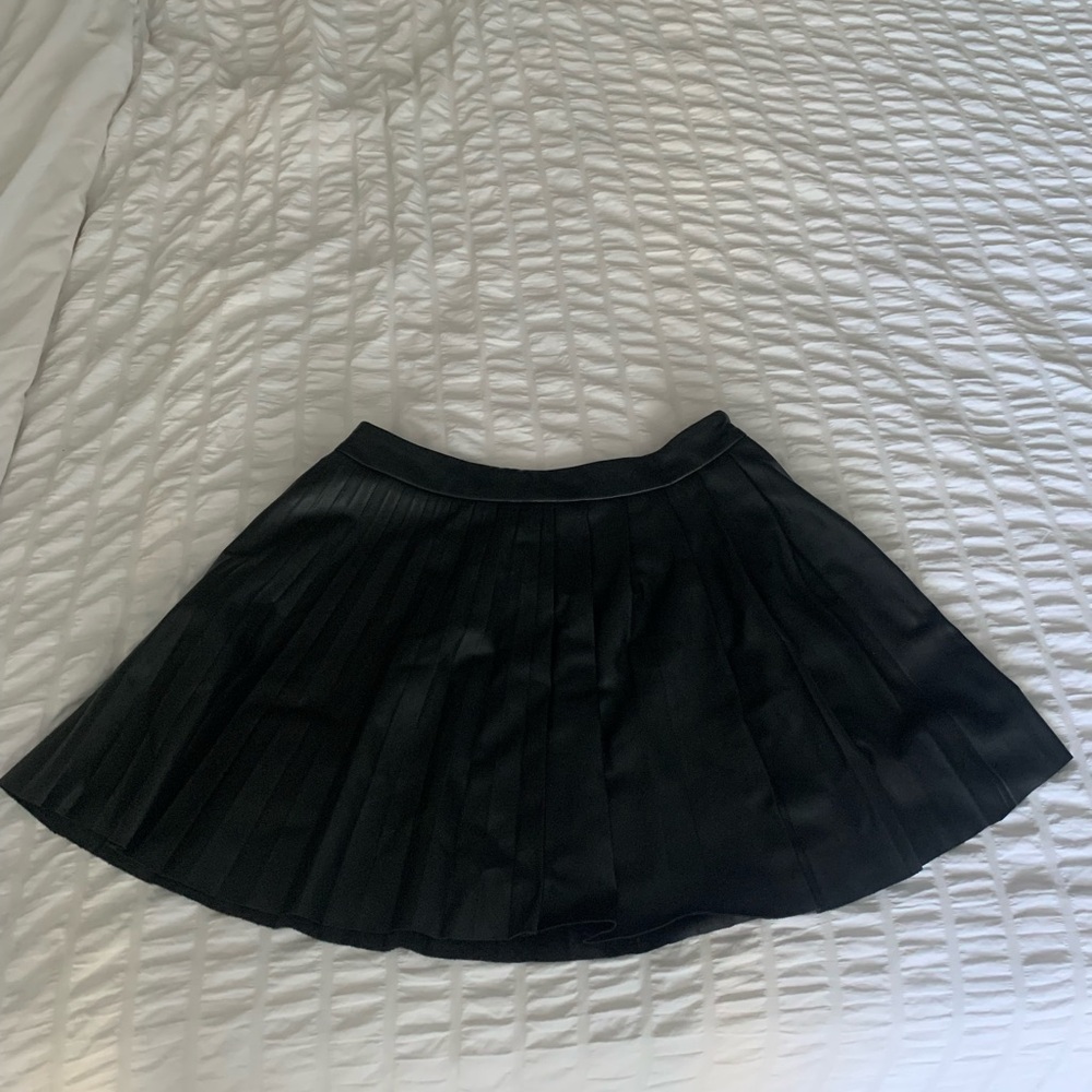 Zara Black Faux Leather Mini Skirt